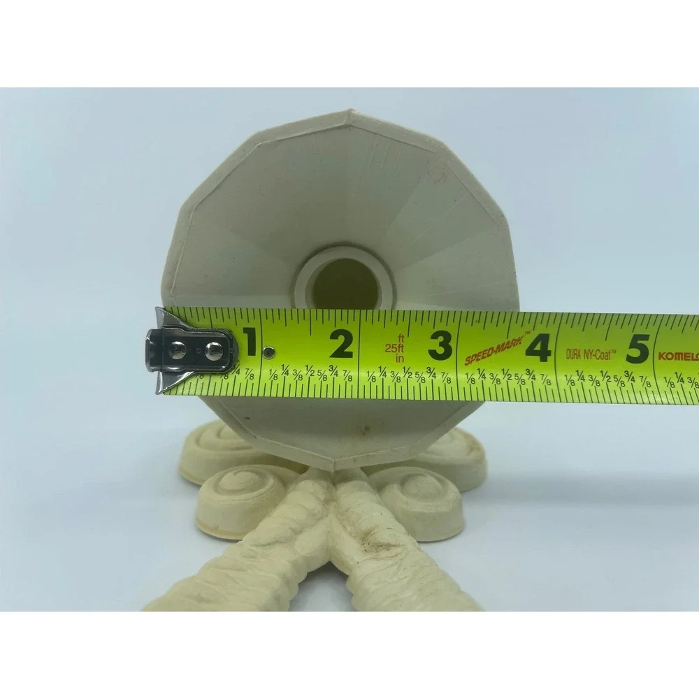 Vtg‎ Burwood Products 70s Wall Sconce Decor Ivory Ornate Swirl 18